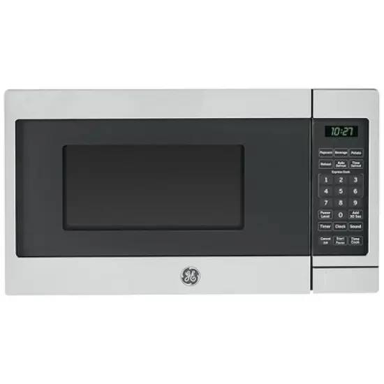 GE Countertop Microwave Oven 700 W Compact 0.7 Cu Ft Steel with 2 Year Warranty image {1}