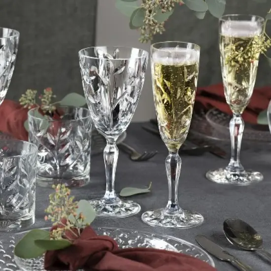 Lorren Home Trends Laurus, Set of 6, 7oz White Wine Stems-Made In Italy image {3}