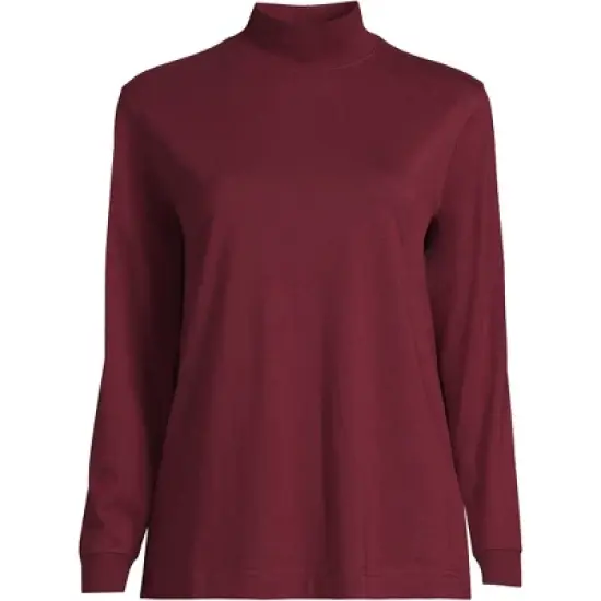 Lands' End Women's Plus Size Long Sleeve Super T Mock image {15}