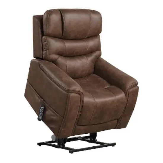 HOMES: Inside + Out Leafstorm Powered Lift Chair Recliner with Adjustable Headrest Walnut image {1}