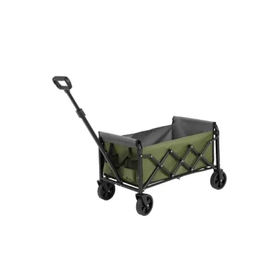 Lightweight Portable Heavy Duty Folding Beach Wagons with Wheels - Outdoor Utility CartsArmy green image {6}