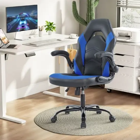 JIONJOY Ultimate Gaming Chair: Ergonomic, PU Leather, Executive Desk Chair with Flip-up Armrests image {1}