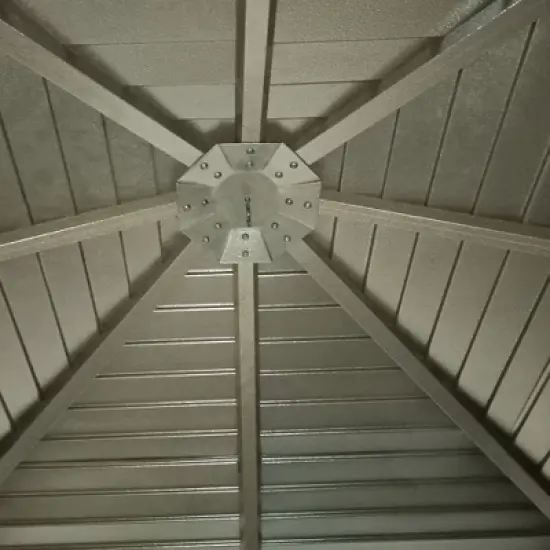 Outsunny 10x10 Hardtop Gazebo with Aluminum Frame, Permanent Metal image {4}