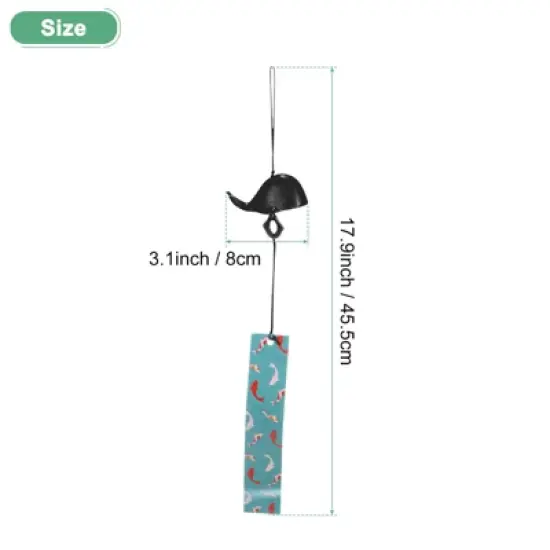 Unique Bargains Metal Japanese Garden Decorative Wind Chime 1 Pc image {2}