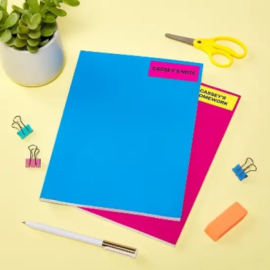 Avery High-Visibility Permanent ID Labels Laser 1 x 2 5/8 Asst. Neon 450/Pack 5979 image {6}