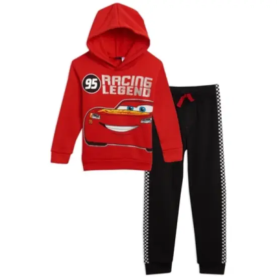 Disney Pixar Cars Lightning McQueen Fleece Pullover Hoodie and Pants Outfit Set Toddler image {7}