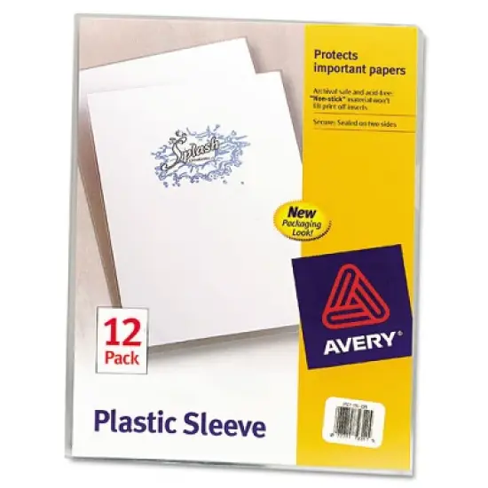Avery Clear Plastic Sleeves - Letter Size - Clear - Case of 12 image {7}