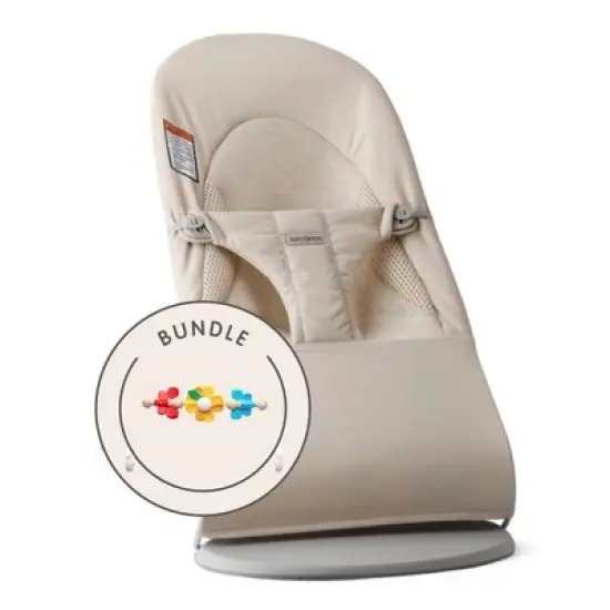 BabyBjorn Bouncer Tri-Fabric with Toy Bar - Beige image {9}