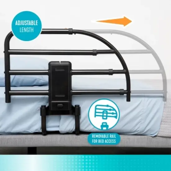 Able Life Click-N-Go Extendable Bed Rail image {1}