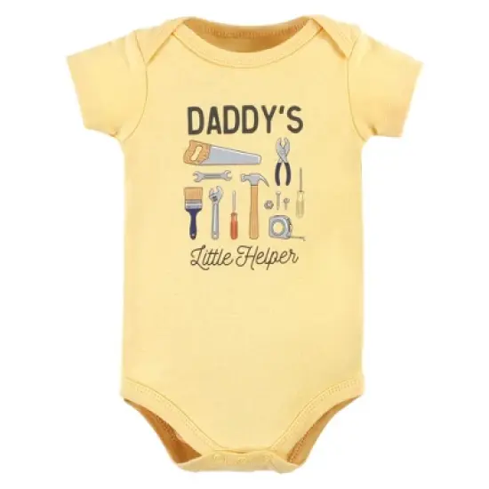 Hudson Baby Infant Boy Cotton Bodysuit, Pant and Shoe Set, Construction Work Short Sleeve image {3}