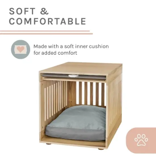 Sam's Pets 25" Charlie Dog Crate In Natural Oak image {3}