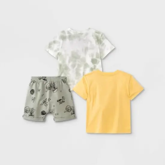 Toddler Boys' 3pc The Child Top and Bottom Set - Green/Gold image {1}