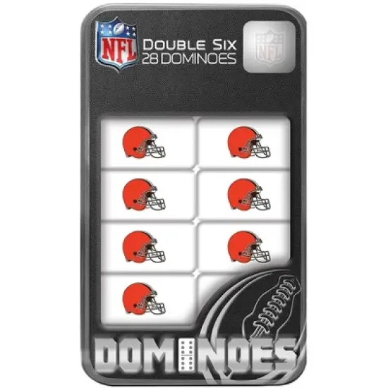 MasterPieces Officially Licensed NFL Cleveland Browns 28 Piece Dominoes Game for Adults image {1}