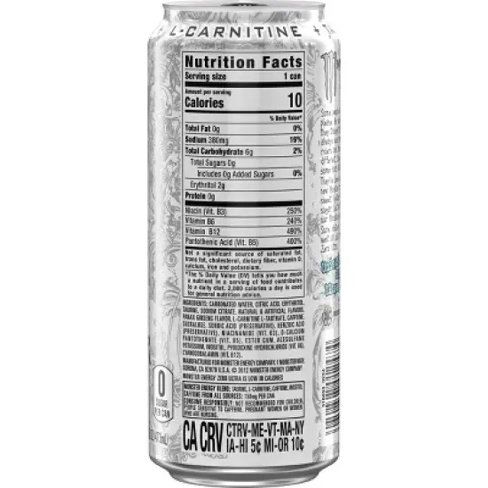 Monster Energy Zero Ultra - 12pk/16 fl oz Cans image {4}