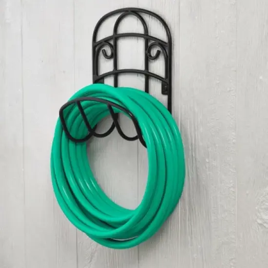 Liberty Garden 125 Foot LBG-231 Decorative Steel Hanging Hose Butler, Black image {1}