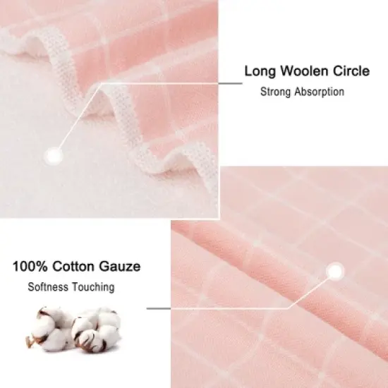 PiccoCasa 100% Cotton Kitchen Towel Cleaning Drying Absorbent Dish Towels 6 Pcs image {2}