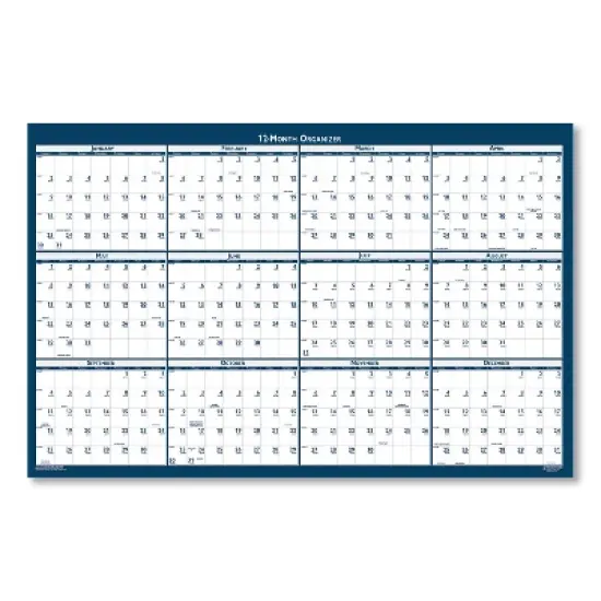 House of Doolittle Recycled Poster Style Reversible/Erasable Yearly Wall Calendar 12-Month January 2026 to December 2026 White image {2}