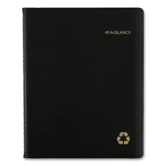 Recycled Weekly Vertical-Column Format Appointment Book, 11 x 8.25, Black Cover, 12-Month (Jan to Dec): 2026 image {4}