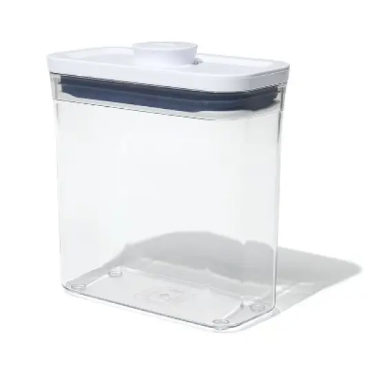 OXO POP 1.2qt Plastic Slim Rectangle Airtight Food Storage Container White image {1}