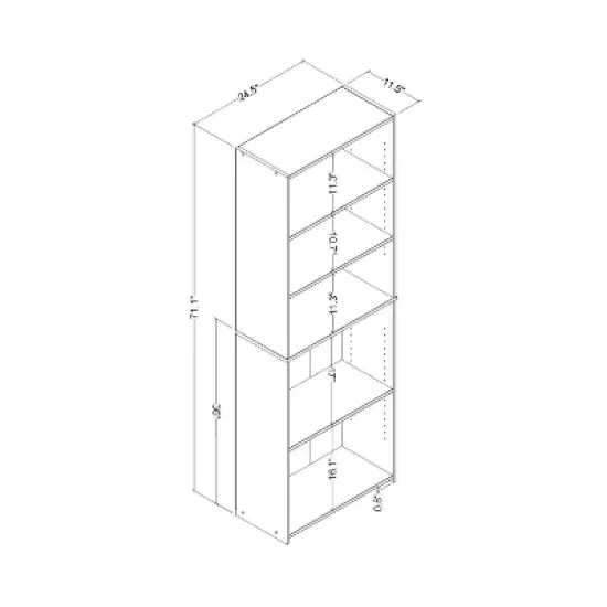5 Shelf Bookcase Natural- Room Essentials&trade; image {5}
