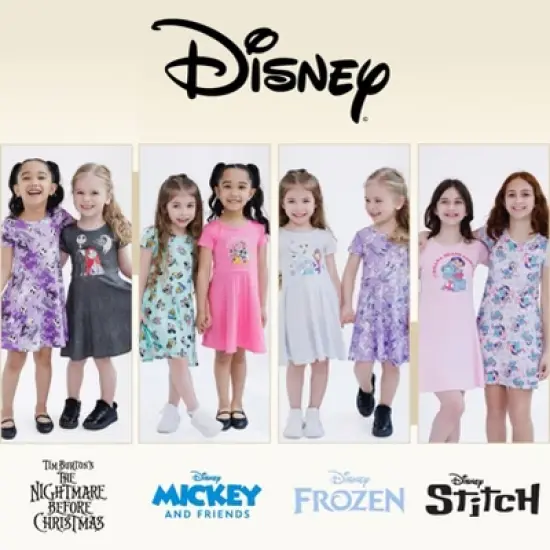 Disney Junior Baby Girls 2 Pack Skater Dresses Infant image {2}