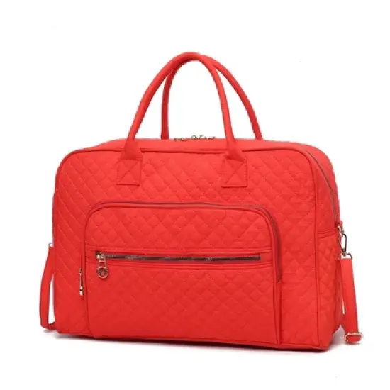 MKF Collection Jayla Solid Quilted Cotton Women&rsquo;s Duffle Bag by Mia K image {9}