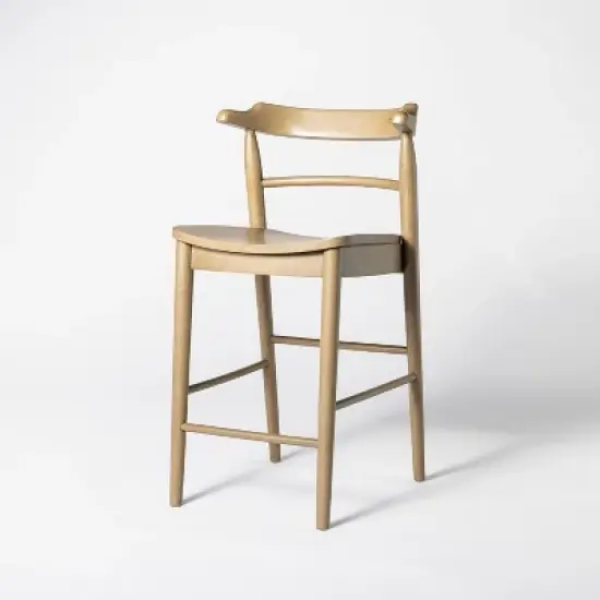 Kaysville Curved Back Wood Counter Height Barstool - Threshold&trade; designed with Studio McGee image {10}