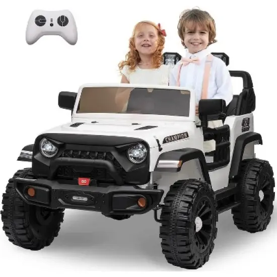 2-Seat Kids Ride-On Car, 4-Wheel 24V Electric Vehicle with Remote Control, Bluetooth, Music, 3 Speeds, 2x200W Powerful Motors image {11}