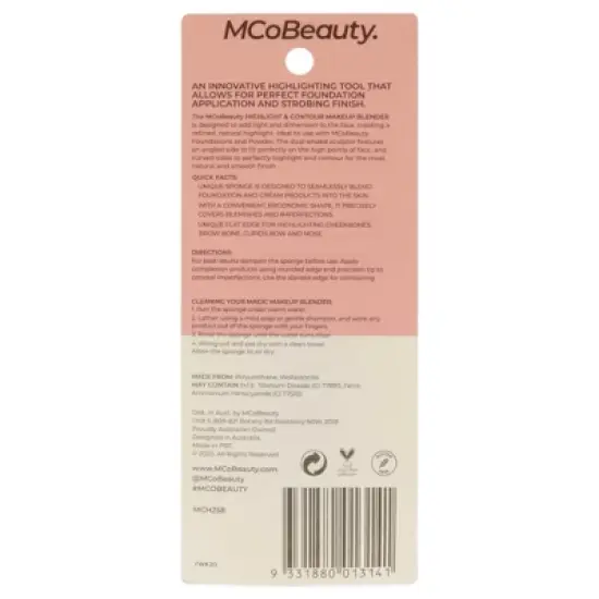 MCoBeauty Highlight and Contour Makeup Blender - Makeup Sponge Applicator - 1 pc image {2}