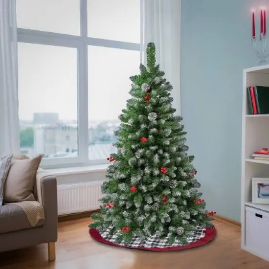 National Tree Company First Traditions Unlit Cullen Hinged Artificial Christmas Tree with Berries & Pinecones image {2}