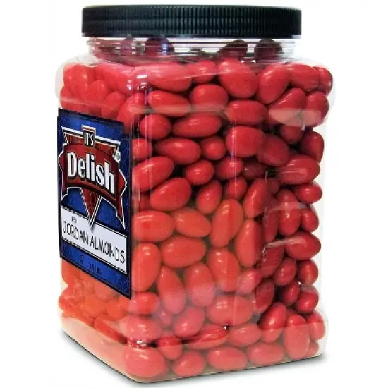 Red Jordan Almonds by It's Delish, 3.5 lbs Jumbo Container image {2}