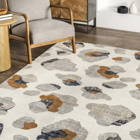 nuLOOM Transitional Leopard Fringe Area Rug image {8}