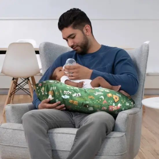 Boppy Original Support Nursing Pillow Cover - Green Farm image {3}