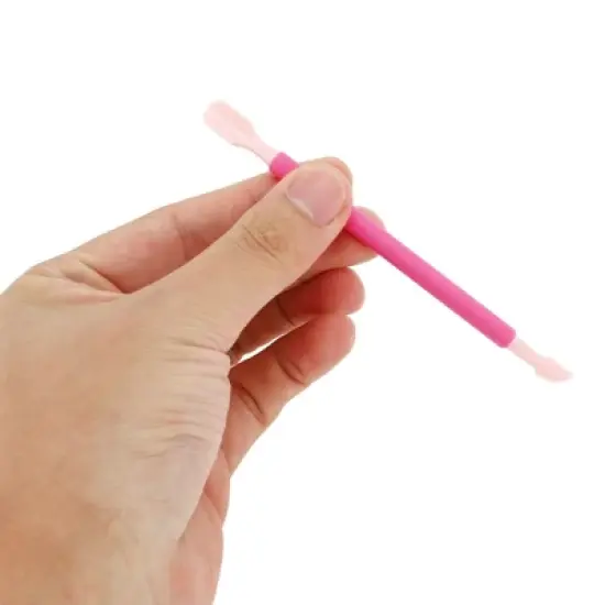 Unique Bargains Multi-function Cuticle Pusher 5.08" Length Rose Red Green Purple 3pcs image {4}