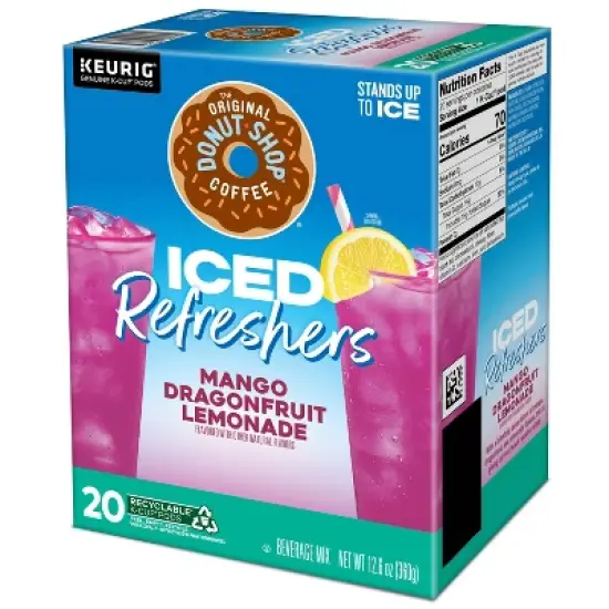 The Original Donut Shop Iced Refreshers Mango Dragonfruit Lemonade Keurig K-Cup Pods - 20ct image {10}