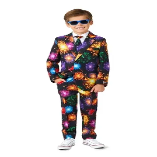 Suitmeister Boys Christmas Suit - Fireworks Black image {5}