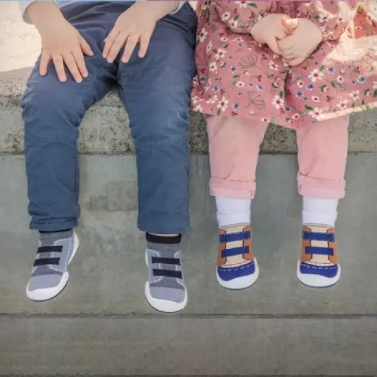 Komuello Toddler First Walk Sock Shoes - Walker Brown image {4}