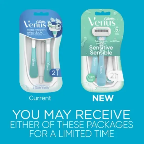 Venus Extra Smooth Sensitive Women's Disposable Razors - 2ct image {7}