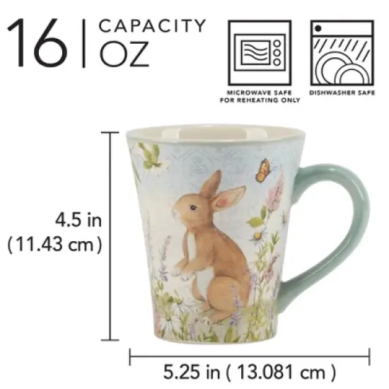 Certified International (Set of 4) 16oz Easter Meadow Mugs image {3}