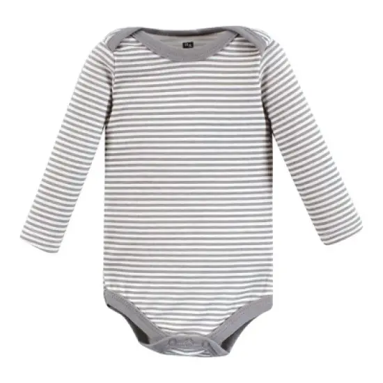 Hudson Baby Infant Boy Cotton Long-Sleeve Bodysuits, Into The Woods Prints 7-Pack image {8}