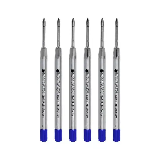 Monteverde Ballpoint Pen Refill Medium Point Blue Ink 6 Pack (P133BU) image {1}