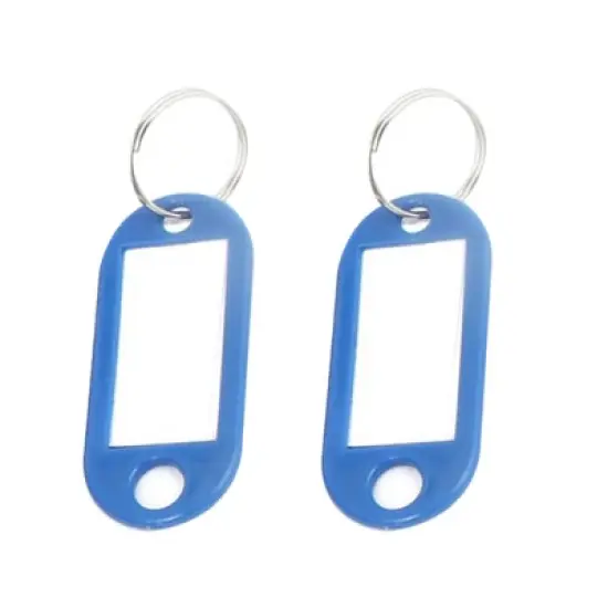 Unique Bargains uxcell Plastic Metal Badge Holders Blue 50 Pcs image {4}