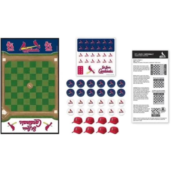 MasterPieces Officially licensed MLB St. Louis Cardinals Checkers Board Game for Families and Kids ages 6 and Up image {2}