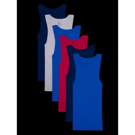 Fruit Of the Loom Men's A-Shirt, Assorted 6 Pack image {2}