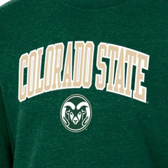 NCAA Colorado State Rams Men's Heathered Crew Neck Fleece Sweatshirt image {2}
