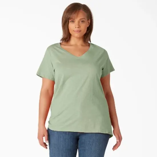 Dickies Women's Plus Short Sleeve V-Neck T-Shirt image {7}