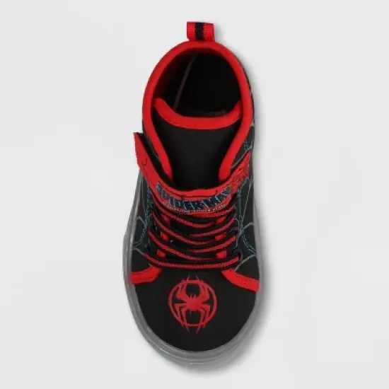 Toddler Boys' Marvel Spider-Man Hi-Top Sneakers - Black image {3}