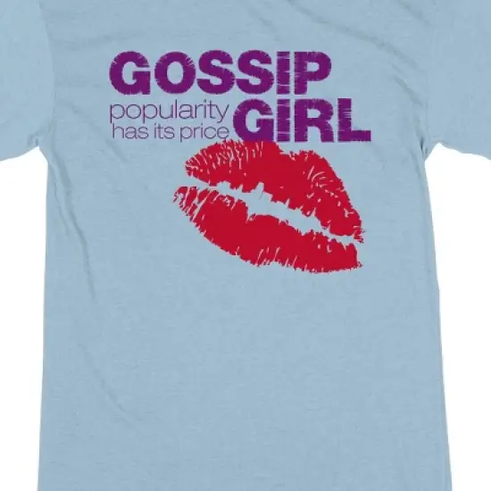 Gossip Girl Lipstick Logo Women&rsquo;s Light Blue Sleep Shirt image {1}