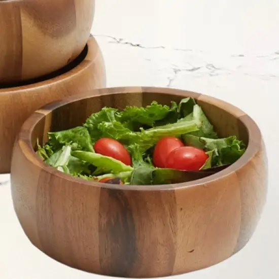 Frieling Acacia Wood Calabash Bowl, Small 2.5-Inch x 7-Inch Diameter image {2}