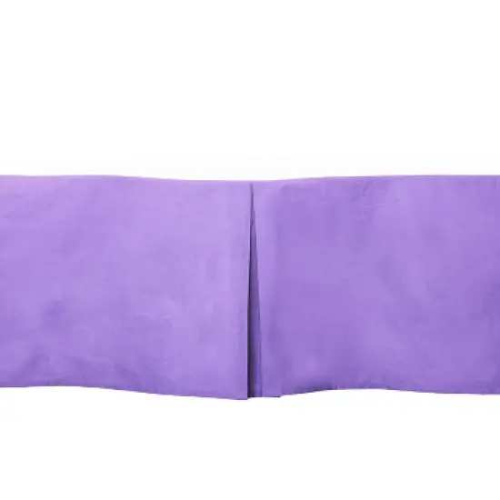 Bacati - Solid Crib/Toddler Bed Skirt - Lilac image {2}